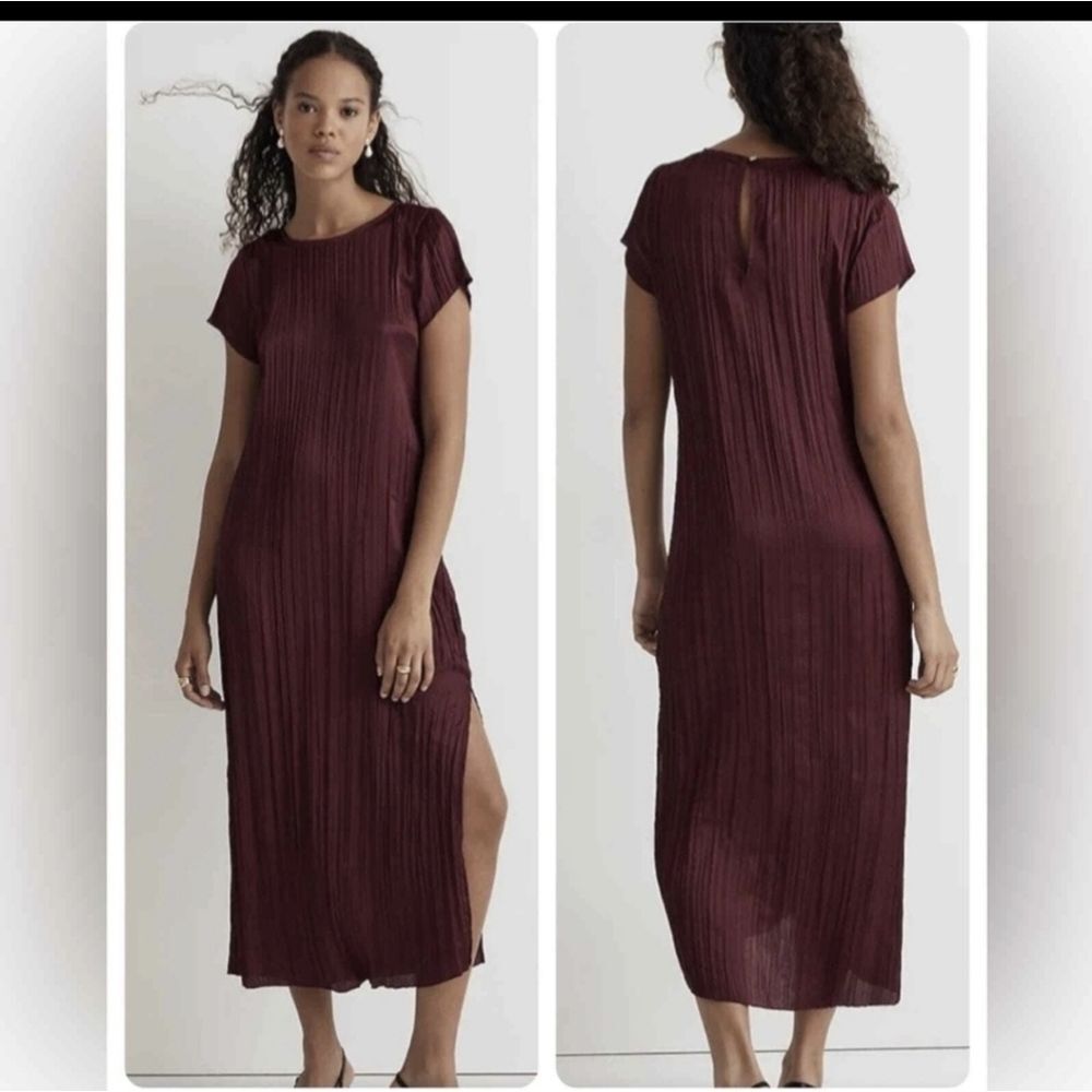 Madewell Burgundy Midi Slip Dress Size XXS NWT